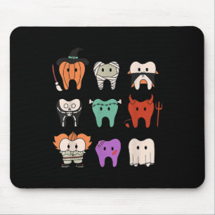 Alfombrilla De Ratón Monstruos de higiene dental divertidos y lindos eq