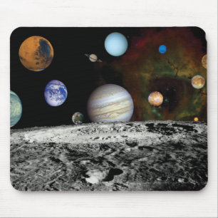 Alfombrilla De Ratón Montaje de imágenes del Voyager del Sistema Solar