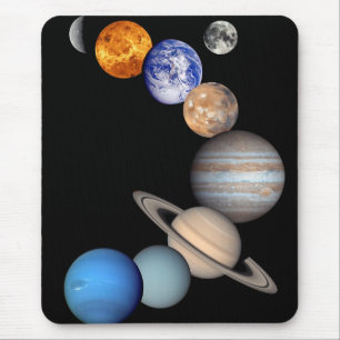 Alfombrilla De Ratón Montaje del Sistema Solar Fotos de Planetas JPL