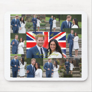 Alfombrilla De Ratón Montaje fotográfico de Harry y Meghan Royal Boda P