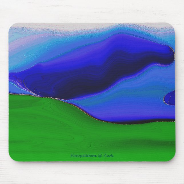 Alfombrilla De Ratón Montaña azul Mousepad (Frente)