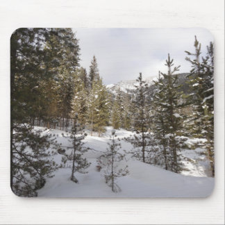 Alfombrilla De Ratón Montaña nevada de invierno en Montana
