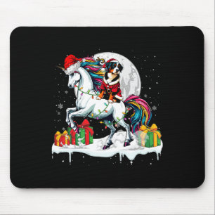 Alfombrilla De Ratón Montaña Santa Entlebucher Riding Unicorn Christma