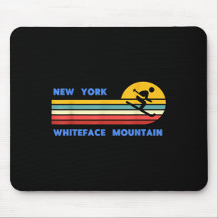 Alfombrilla De Ratón Montaña Whiteface Nueva York Esquí Esquiador Retro