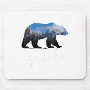 Alfombrilla De Ratón Montañas de Alaska con el sur del estado de Grizzl