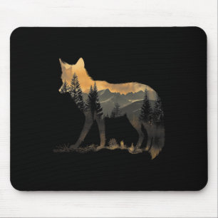 Alfombrilla De Ratón Montañas de la naturaleza de la selva Fox Lover Ca