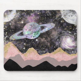 Alfombrilla De Ratón Montañas Espaciales Cielo Estrellado Galaxia Plane