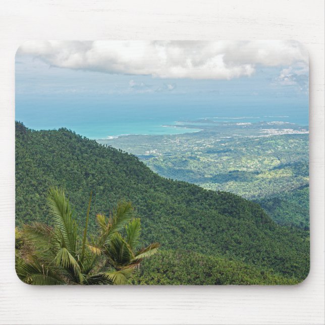 Alfombrilla De Ratón montañas luquillo con vistas a puerto rico (Frente)