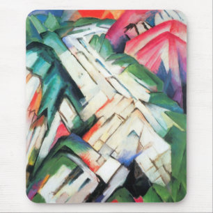 Alfombrilla De Ratón Montañas (Paisaje) por Franz Marc, Arte Antiguo