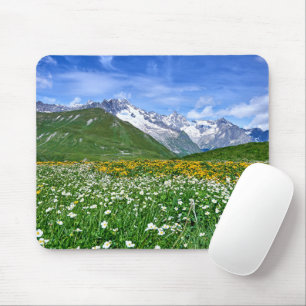 Alfombrilla De Ratón Montañas Primavera del Valle de los Alpes suizos