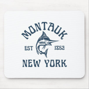 Alfombrilla De Ratón Montauk Nueva York Pesca Marlin Viaje Pescado Play