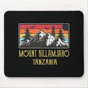 Alfombrilla De Ratón Monte Kilimanjaro Tanzania Vintage Retro Escalada