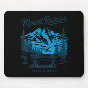 Alfombrilla De Ratón Monte Rainier Washington Vintage Viajes Escénico