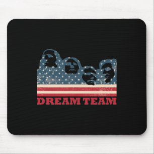 Alfombrilla De Ratón Monte Rushmore Dream Team Patriotic Eeuu Flag Amer