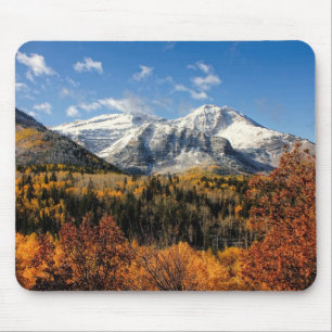 Alfombrilla De Ratón Monte Timpanogos en las montañas de Utah en otoñ