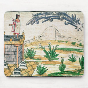 Alfombrilla De Ratón Montezuma II que mira un cometa, 1579