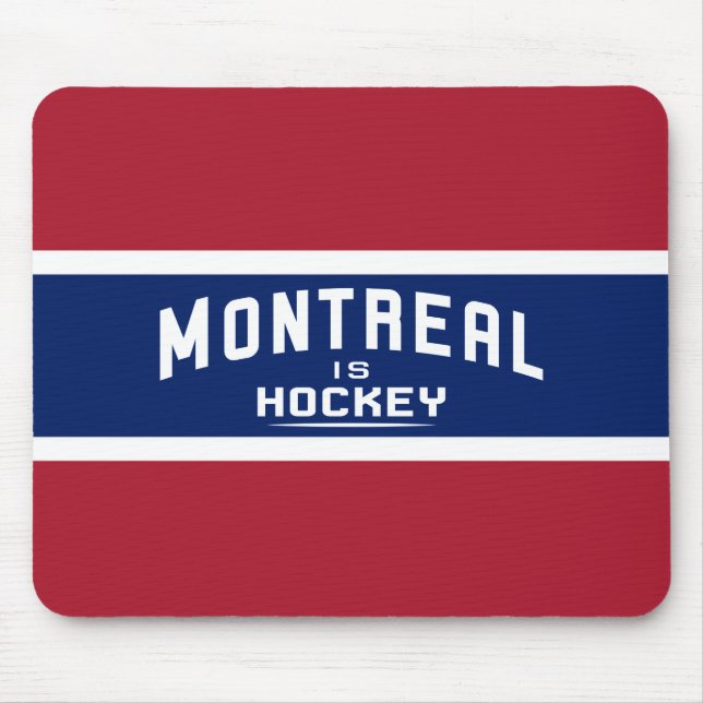 Alfombrilla De Ratón Montreal es Hockey, rojo, blanco y almohadilla del (Frente)