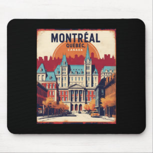 Alfombrilla De Ratón Montreal Quebec Canada 1950 Viajes de época Touris