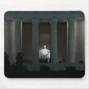 Alfombrilla De Ratón Monumento a Lincoln por la noche