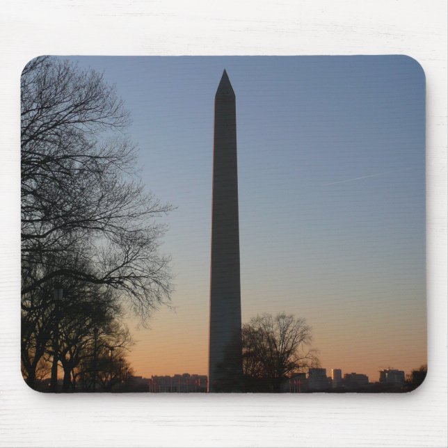 Alfombrilla De Ratón Monumento a Washington al atardecer (Frente)