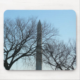 Alfombrilla De Ratón Monumento a Washington en el paisaje invernal I