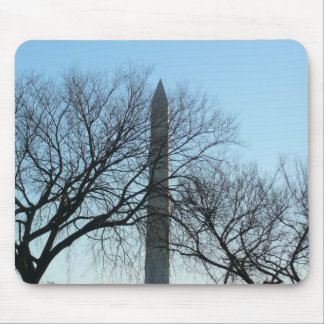 Alfombrilla De Ratón Monumento a Washington en el paisaje invernal I