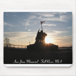 Alfombrilla De Ratón Monumento de Iwo Jima en la puesta del sol