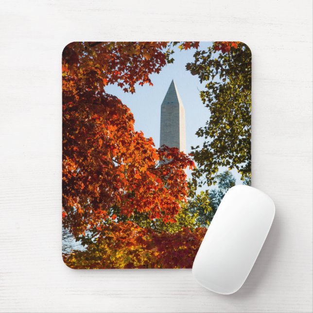 Alfombrilla De Ratón Monumentos | Monumento a Washington en otoño (Con ratón)