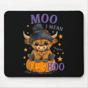Alfombrilla De Ratón Moo de vaca de Halloween retro me refiero a otoño