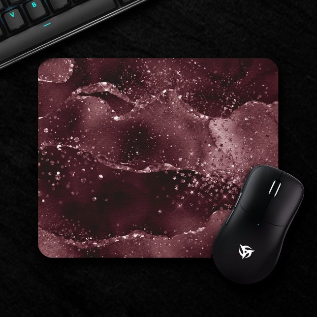 Alfombrilla De Ratón Moody Agate | Wine Bordeaux Sangria Merlot Maroon (Subido por el creador)