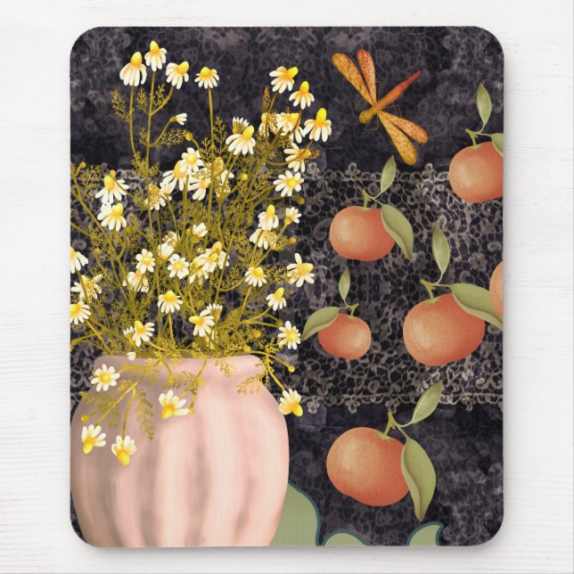 Alfombrilla De Ratón Moody Floral decorativa (Frente)