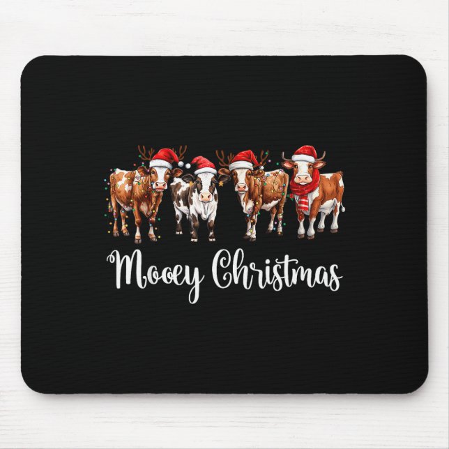 Alfombrilla De Ratón Mooey Christmas Cowgirl Xmas Funny Western Christm (Frente)