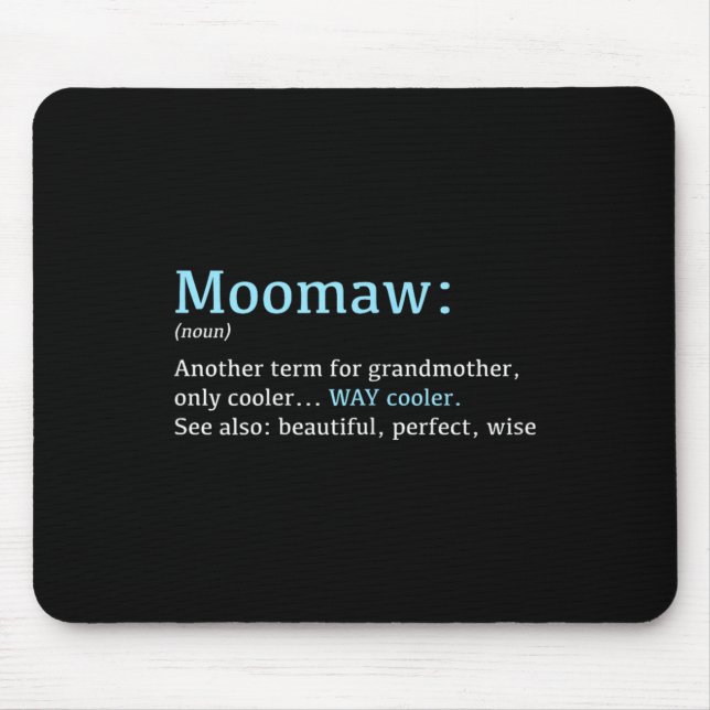 Alfombrilla De Ratón Moomaw_ Funny Definition Noun - Another Term  (Frente)