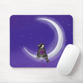 Alfombrilla De Ratón Moon Raccoon Mouse Pad
