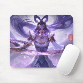Alfombrilla De Ratón Moon Scorn Gaming Mousepad | Tema del guerrero noc