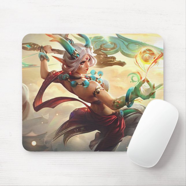 Alfombrilla De Ratón Moon Scorn Gaming Mousepad | Tema del guerrero noc (Con ratón)