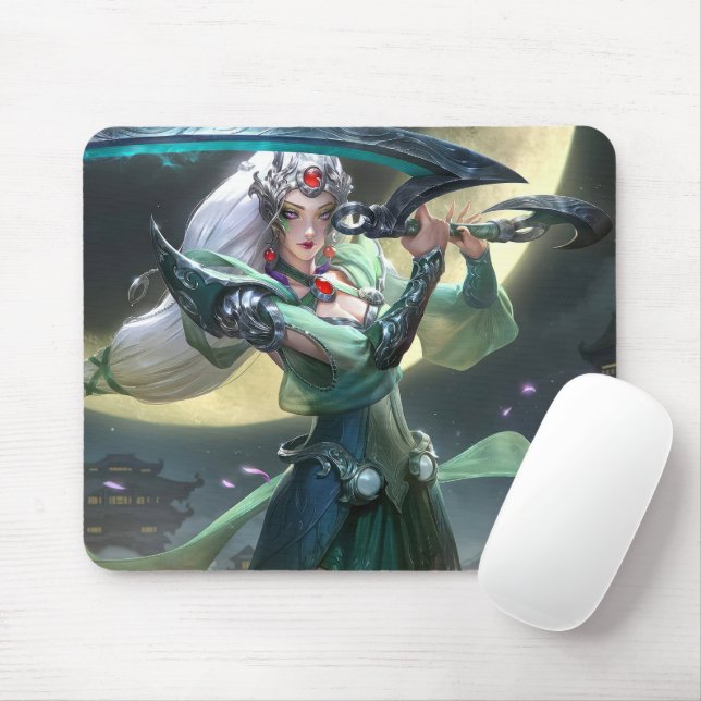 Alfombrilla De Ratón Moon Scorn Gaming Mousepad | Tema del guerrero noc (Con ratón)