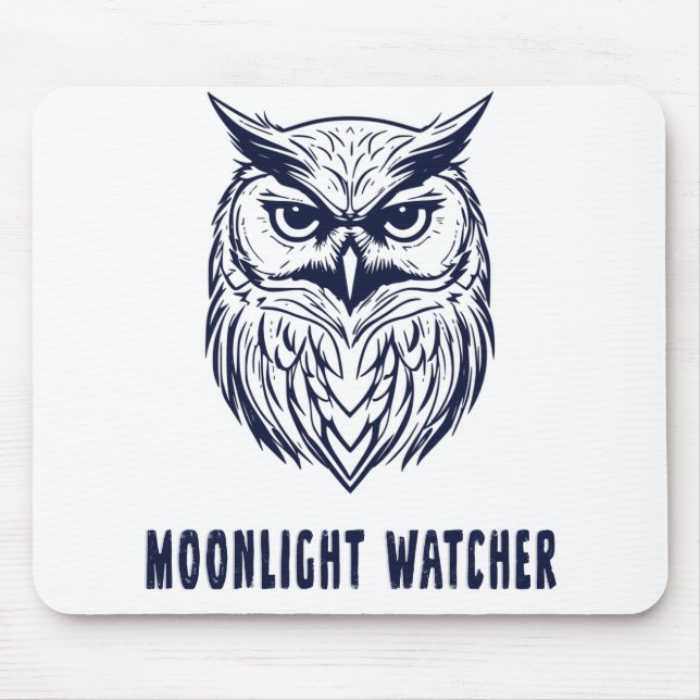 Alfombrilla De Ratón Moonlight Watcher - Owl Design - Mousepad (Frente)