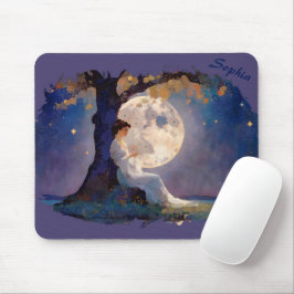 Alfombrilla De Ratón Moonlit Dreamer - Serene Night Sky