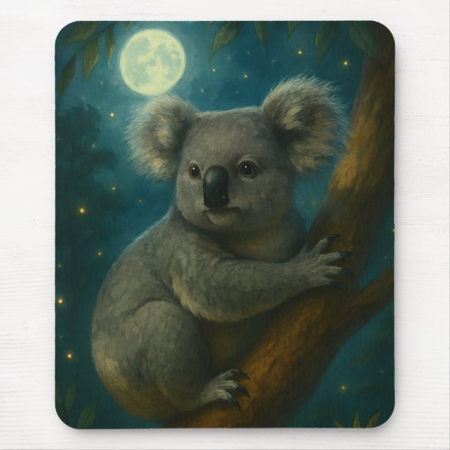 Alfombrilla De Ratón Moonlit Koala Perch (Frente)