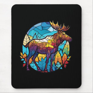 Alfombrilla De Ratón Moose Animal Portrait Stained Glass Willife Free