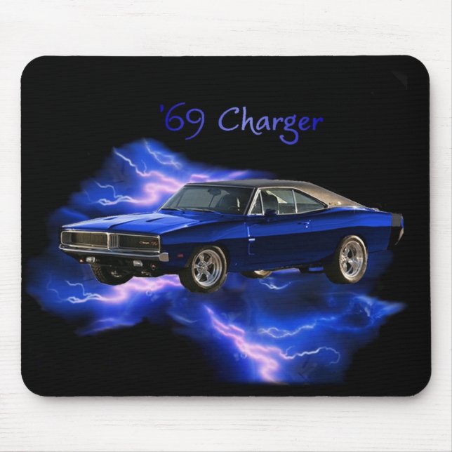 Alfombrilla De Ratón Mopar:  'Cargador de 69 Dodge (Frente)