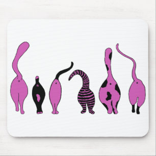 Alfombrilla De Ratón Morado de gatos
