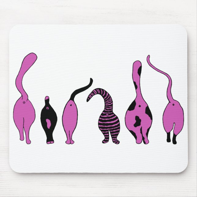 Alfombrilla De Ratón Morado de gatos (Frente)