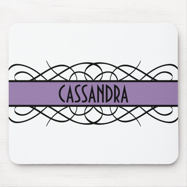 Alfombrilla De Ratón Morado Deco Flourish Mousepad (Frente)