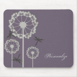 Alfombrilla De Ratón Morado Dragonflies Mousepad