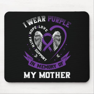 Alfombrilla De Ratón Morado En Memoria De La Madre Madre Cáncer Pancreá