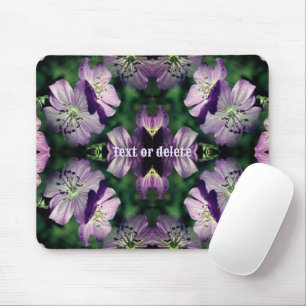 Alfombrilla De Ratón Morado Geranium Flower Art Multiplicado Personaliz