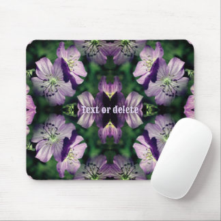 Alfombrilla De Ratón Morado Geranium Flower Art Multiplicado Personaliz