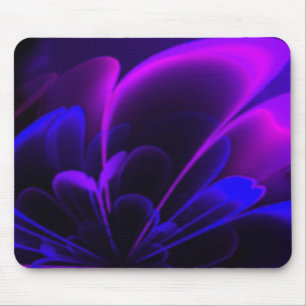 Alfombrilla De Ratón Morado Índigo estilizado flor mitad Corolla